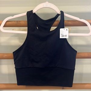 NWT FP Movement Longline Racerback Sports Bra in Black